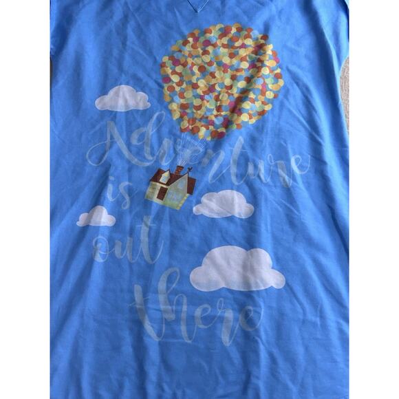 Disney Pixar Up Pajama Sleepshirt Sz M/L Blue "Adventure Out There" Nightgown - Picture 4 of 6